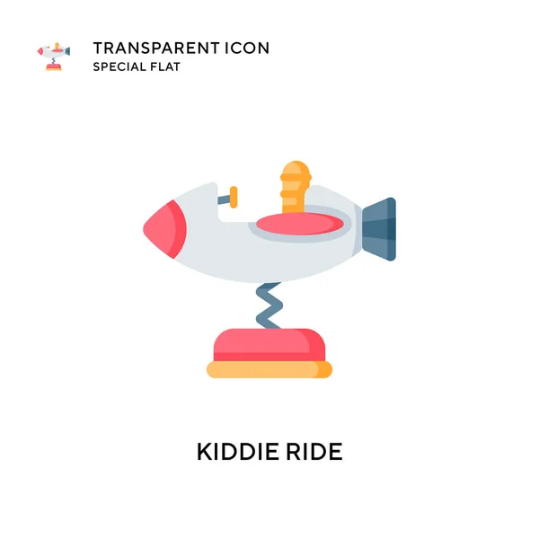 Kiddie Ride Vector Icon Flat Style Illustration Eps Vector — Stock Vector