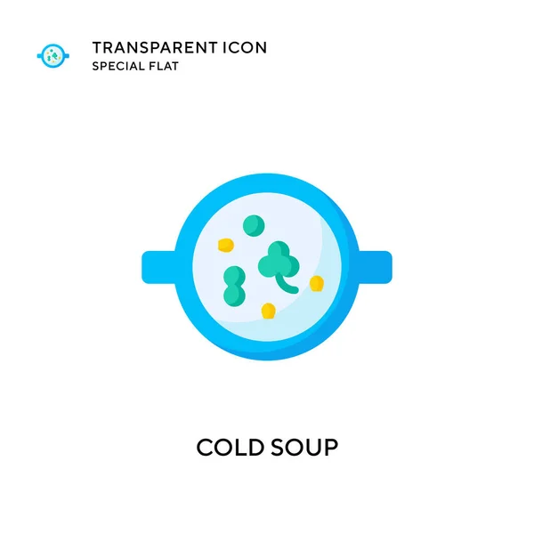 Cold soup vector icon. Flat style illustration. EPS 10 vector. — Stock Illustration Cold Soup Vector Icon Flat Style Illustration Eps Vector Vector Graphics