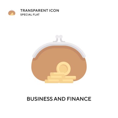 İş ve finans vektör simgesi. Düz çizim. EPS 10 vektörü.