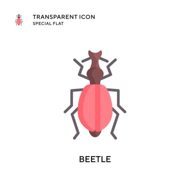 Böcek vektör simgesi. Düz çizim. EPS 10 vektörü.