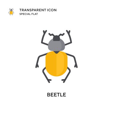 Böcek vektör simgesi. Düz çizim. EPS 10 vektörü.