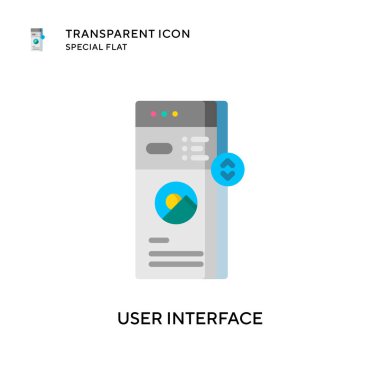 Kullanıcı arayüzü vektör simgesi. Düz çizim. EPS 10 vektörü.