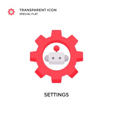 Ayarlar vektör simgesi. Düz çizim. EPS 10 vektörü.