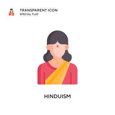 Hinduizm vektör simgesi. Düz çizim. EPS 10 vektörü.