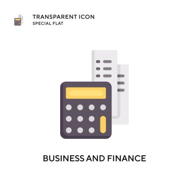 İş ve finans vektör simgesi. Düz çizim. EPS 10 vektörü.