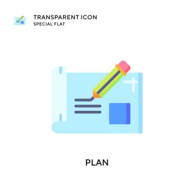 Vektör simgesini planla. Düz çizim. EPS 10 vektörü.