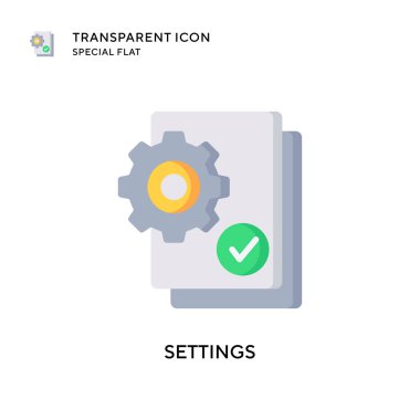 Ayarlar vektör simgesi. Düz çizim. EPS 10 vektörü.
