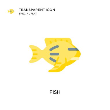 Balık vektör simgesi. Düz çizim. EPS 10 vektörü.