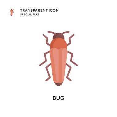 Böcek vektör simgesi. Düz çizim. EPS 10 vektörü.