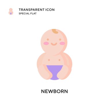 Yeni doğan vektör simgesi. Düz çizim. EPS 10 vektörü.