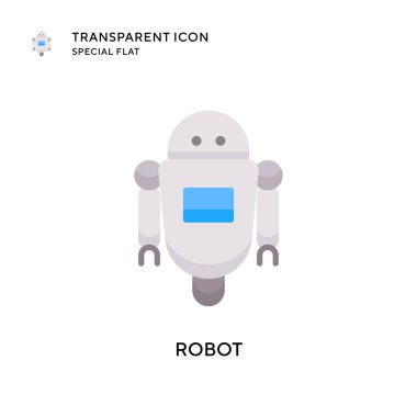 Robot vektör simgesi. Düz çizim. EPS 10 vektörü.