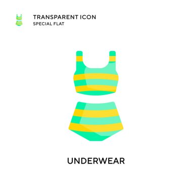 İç çamaşırı vektör simgesi. Düz çizim. EPS 10 vektörü.
