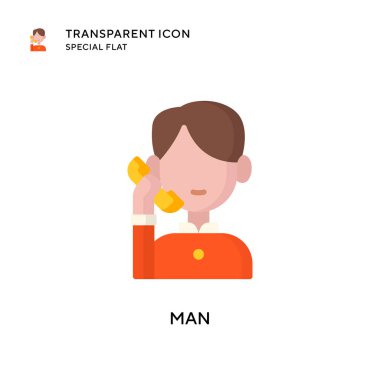 İnsan vektör simgesi. Düz çizim. EPS 10 vektörü.