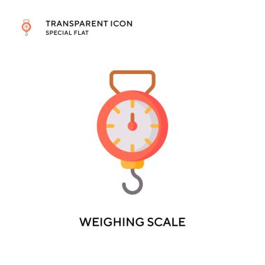 Ağırlık ölçekli vektör simgesi. Düz çizim. EPS 10 vektörü.