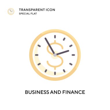 İş ve finans vektör simgesi. Düz çizim. EPS 10 vektörü.