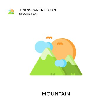 Dağ vektör simgesi. Düz çizim. EPS 10 vektörü.