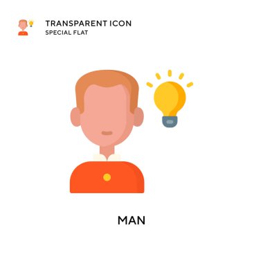 İnsan vektör simgesi. Düz çizim. EPS 10 vektörü.