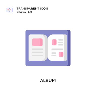 Albüm vektör simgesi. Düz çizim. EPS 10 vektörü.