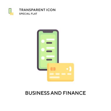 İş ve finans vektör simgesi. Düz çizim. EPS 10 vektörü.