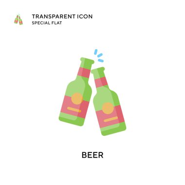 Bira vektör simgesi. Düz çizim. EPS 10 vektörü.