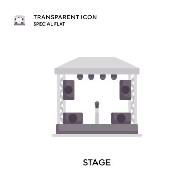 Sahne vektör simgesi. Düz çizim. EPS 10 vektörü.