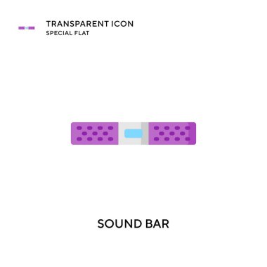 Ses çubuğu vektör simgesi. Düz çizim. EPS 10 vektörü.