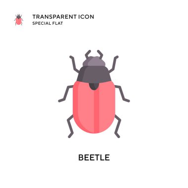 Böcek vektör simgesi. Düz çizim. EPS 10 vektörü.