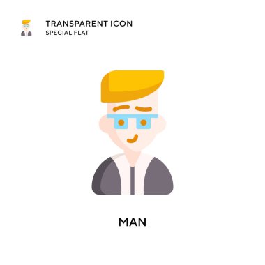 İnsan vektör simgesi. Düz çizim. EPS 10 vektörü.