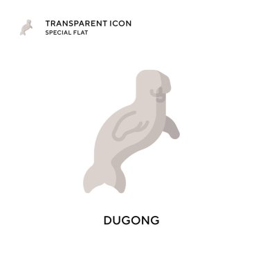 Dugong vektör simgesi. Düz çizim. EPS 10 vektörü.