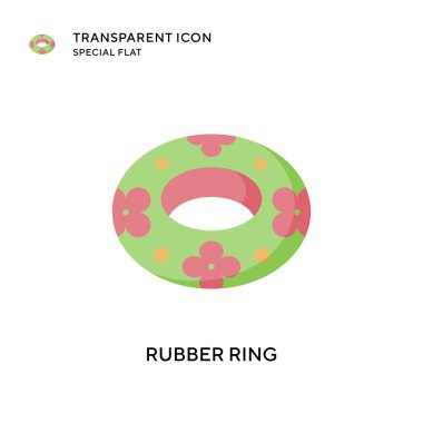 Lastik halka vektör ikonu. Düz çizim. EPS 10 vektörü.