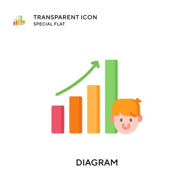 Diyagram vektör simgesi. Düz çizim. EPS 10 vektörü.