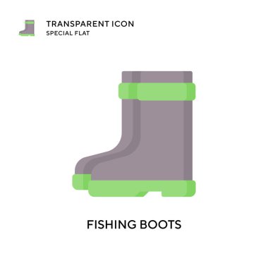 Balıkçı botları vektör simgesi. Düz çizim. EPS 10 vektörü.