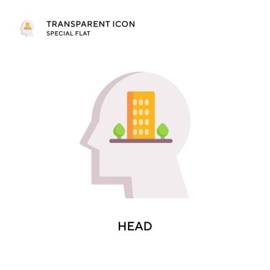 Baş vektör simgesi. Düz çizim. EPS 10 vektörü.