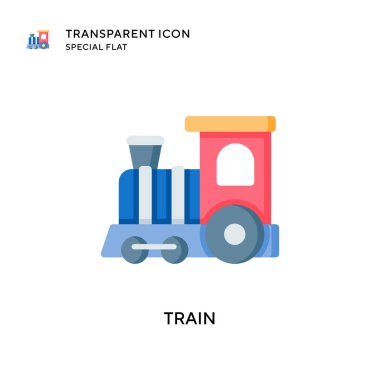 Tren vektör simgesi. Düz çizim. EPS 10 vektörü.