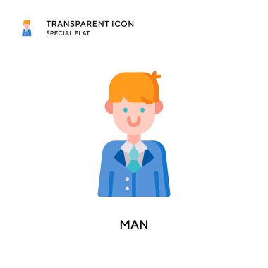 İnsan vektör simgesi. Düz çizim. EPS 10 vektörü.