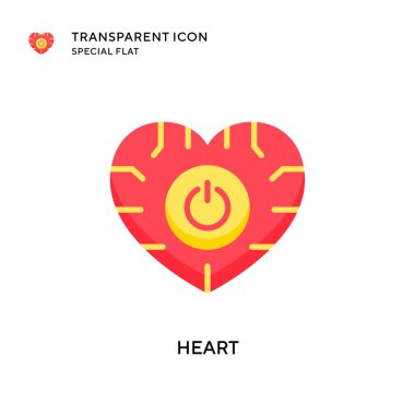 Kalp vektör simgesi. Düz çizim. EPS 10 vektörü.