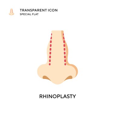 Rhinoplasty vektör simgesi. Düz çizim. EPS 10 vektörü.
