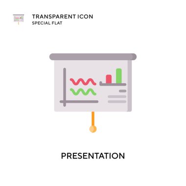 Sunum vektör simgesi. Düz çizim. EPS 10 vektörü.