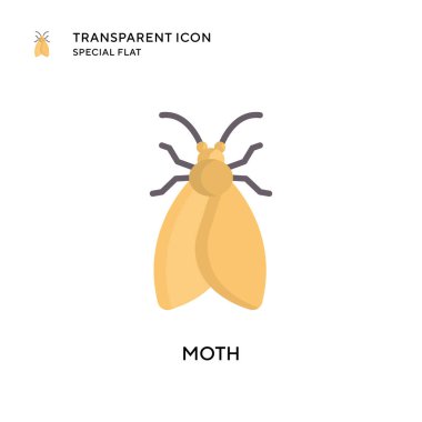 Güve vektör simgesi. Düz çizim. EPS 10 vektörü.