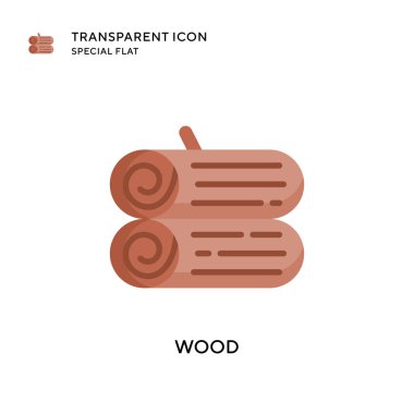 Tahta vektör simgesi. Düz çizim. EPS 10 vektörü.