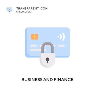 İş ve finans vektör simgesi. Düz çizim. EPS 10 vektörü.