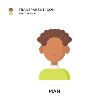 İnsan vektör simgesi. Düz çizim. EPS 10 vektörü.