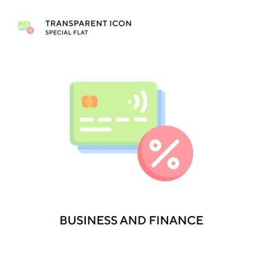 İş ve finans vektör simgesi. Düz çizim. EPS 10 vektörü.