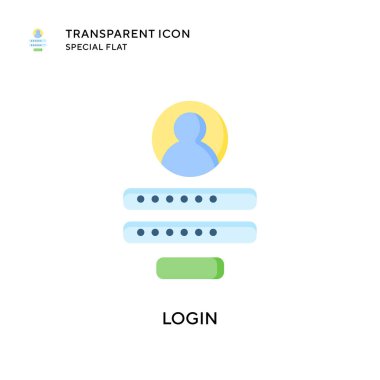 Giriş vektörü simgesi. Düz çizim. EPS 10 vektörü.