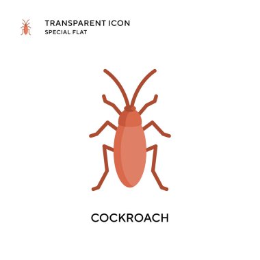 Hamamböceği vektör simgesi. Düz çizim. EPS 10 vektörü.