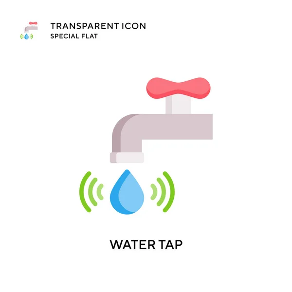 Water Tap Vector Icon Flat Style Illustration Eps Vector — Stock Vector