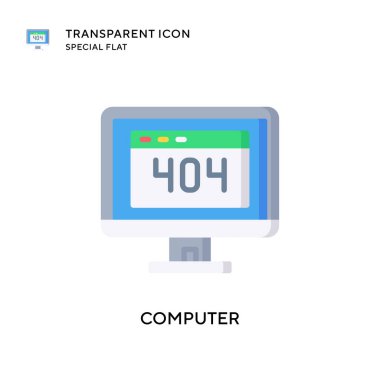 Bilgisayar vektör simgesi. Düz çizim. EPS 10 vektörü.