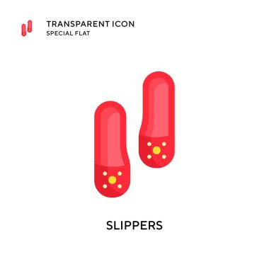 Terlik vektör simgesi. Düz çizim. EPS 10 vektörü.