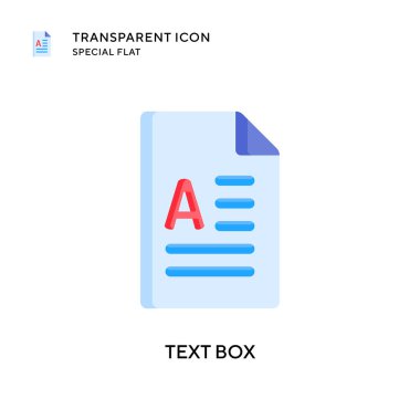 Metin kutusu vektör simgesi. Düz çizim. EPS 10 vektörü.