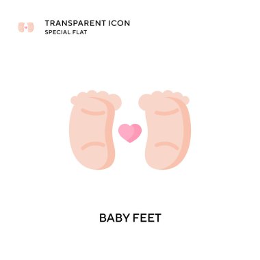 Bebek ayağı vektör ikonu. Düz çizim. EPS 10 vektörü.